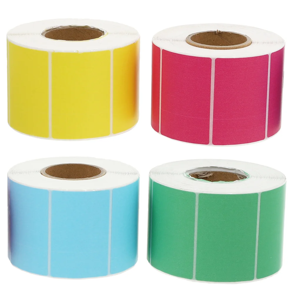 

4 Rolls of Thermal Paper Labels Waterproof Stickers Price Label Tags for Market