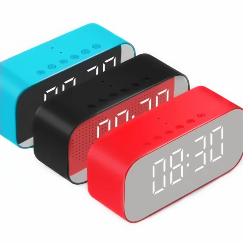 Портативный мини Bluetooth динамик с будильником беспроводной светодиодный дисплей