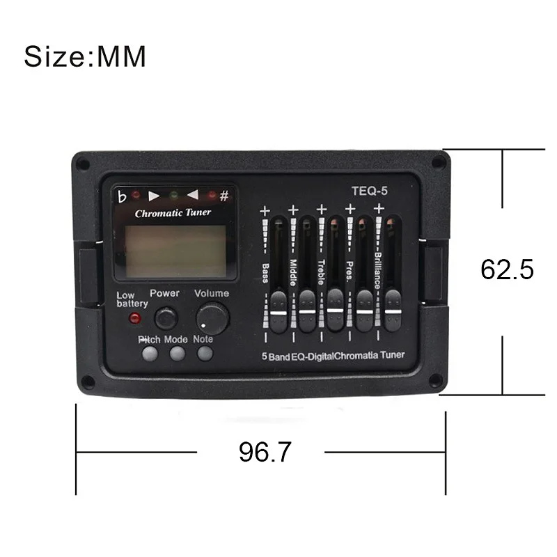 5 Диапазонный эквалайзер для акустической гитары Эквалайзер Классическая