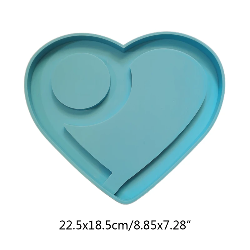 

DIY Craft Heart Shaped Tray Epoxy Resin Mold Handmade Fruit Plate Silicone Mould J78F