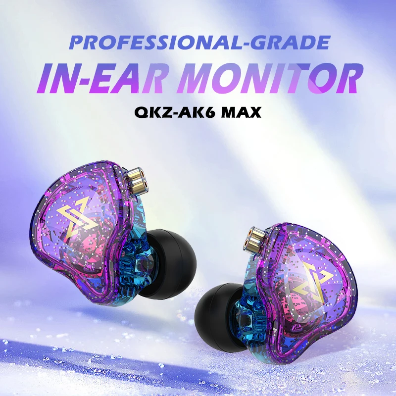

Внутриканальные динамические наушники QKZ AK6 MAX, Hi-Fi наушники со съемным проводом и передачей тяжелых басов, спортивные наушники micron