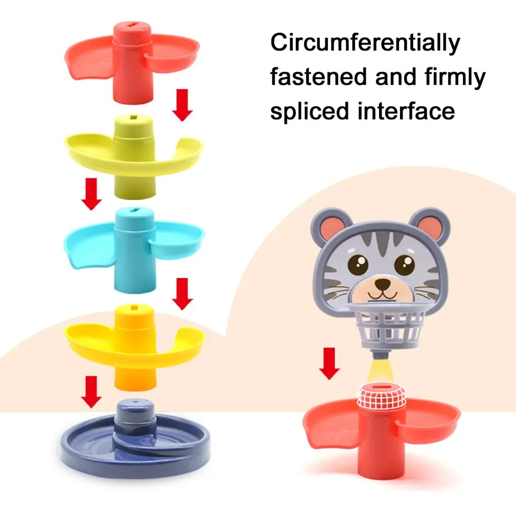 Rolling Ball Pile Tower Puzzle Baby Rattle Toy Rotating Track Educational NewbornToy Bildungs Spielzeug Geschenke