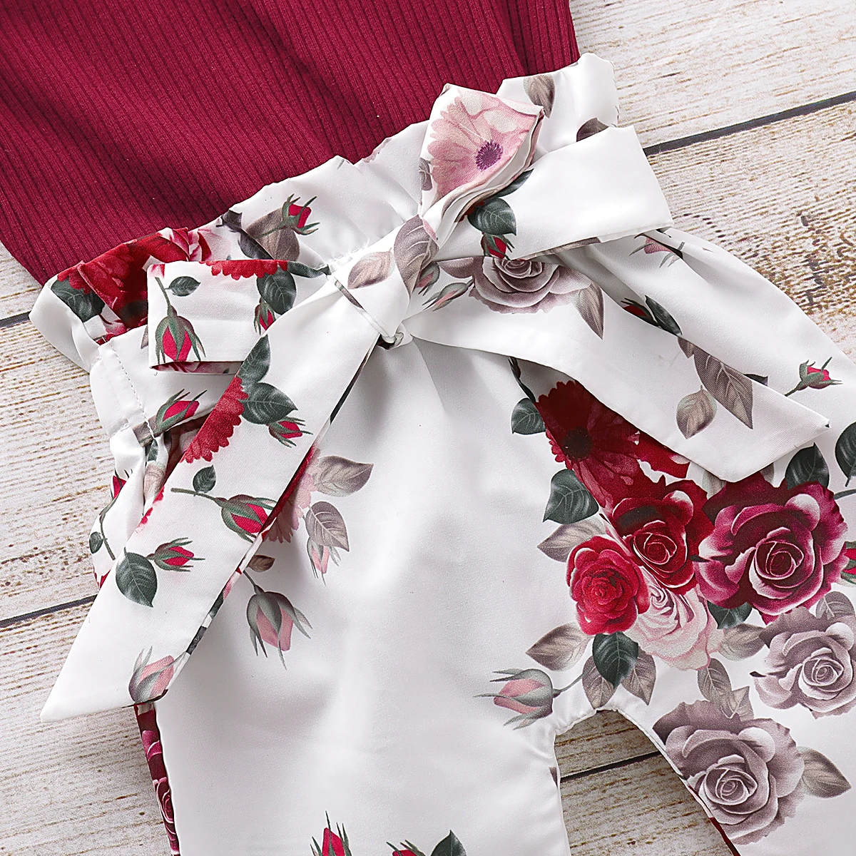 Комбинезон с цветочным принтом леггинсы и повязка на голову | Детская одежда