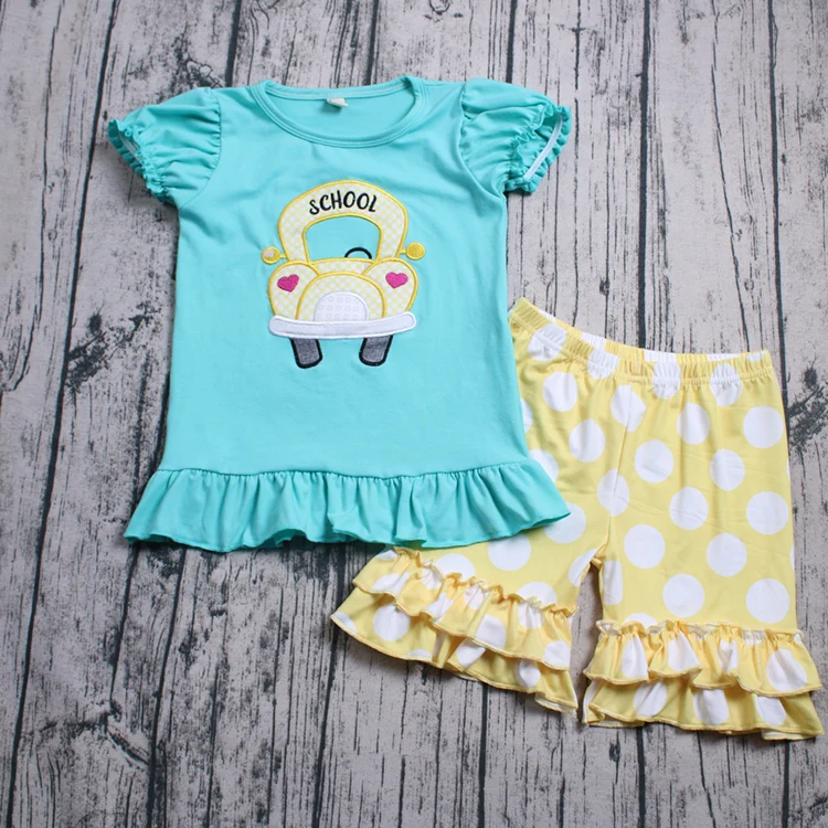 

2 шт./комплект, хлопковая рубашка и желтые шорты в горошек