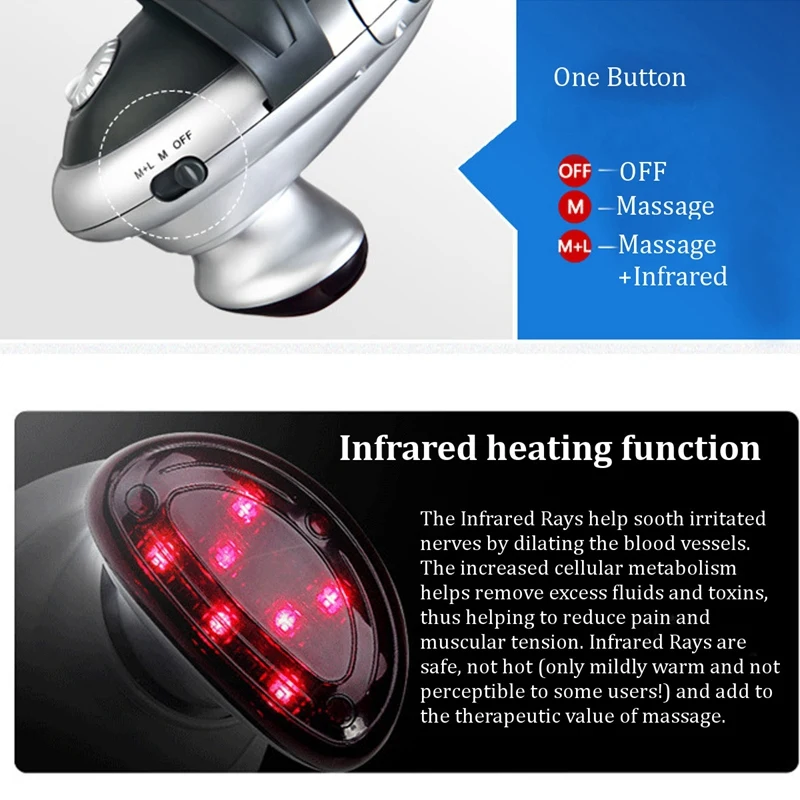 

Handheld Electric Body Heated Massager Stick Infrared Body Neck Back Massage Waist Cervical Massager Massager Hammer Vibration