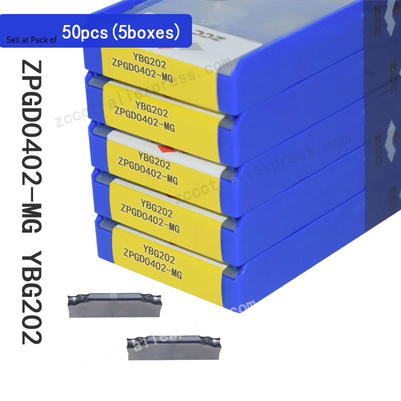 50 шт. ZPGD0402 MG YBG202 PVD твердосплавный режущий инструмент резак инструменты для