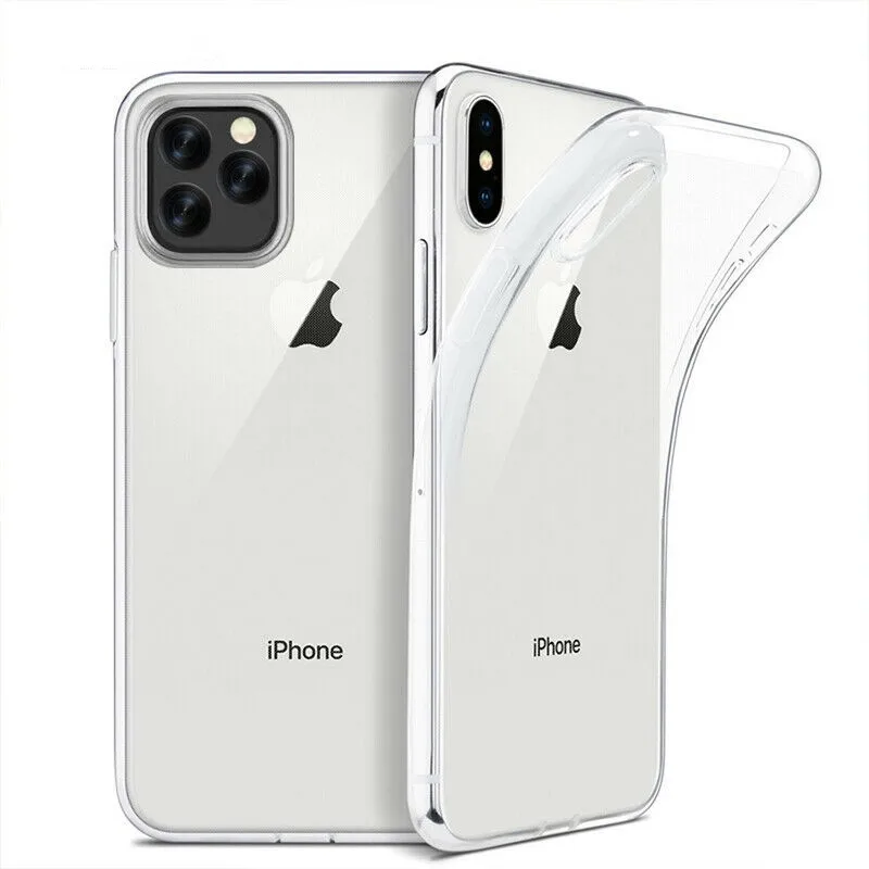 

Clear Silicone Soft Case For iPhone XS Max XR X 12 11 pro 7 8 Plus 6 S 6S 5 5S 5SE 6Plus 7Plus 8Plus 12pro 12max TPU Back Cover