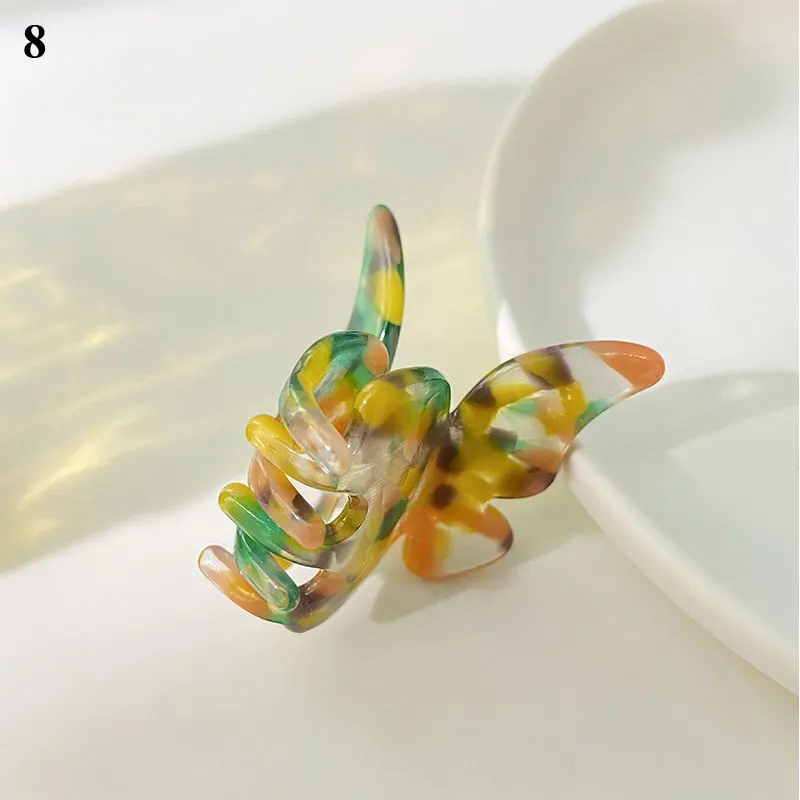 

Acetate Resin Hairpin Butterfly Hair Claw Gradient Tie-Dye Colored Barrettes Acrylic Hair Crab Girls Hair Tool Hoder Accessories