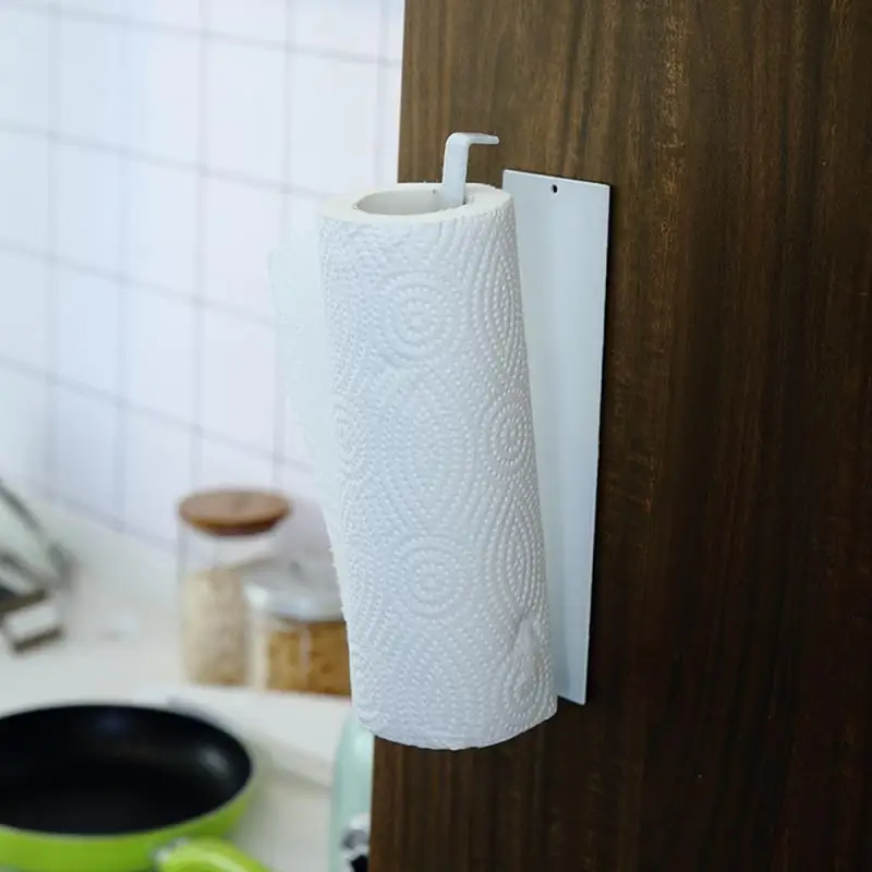 

Bathroom Toilet Roll Paper Towel Holder Kitchen Self-adhesive Storage Rack Tissue Hanger Cabinet Hanging Shelf Cocina Accesorio