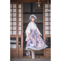 skirt with yarnno yarn sleeping in flower dream sk suit skirt with belt lolita skirt lolita dress fairy kei kawaii clothing