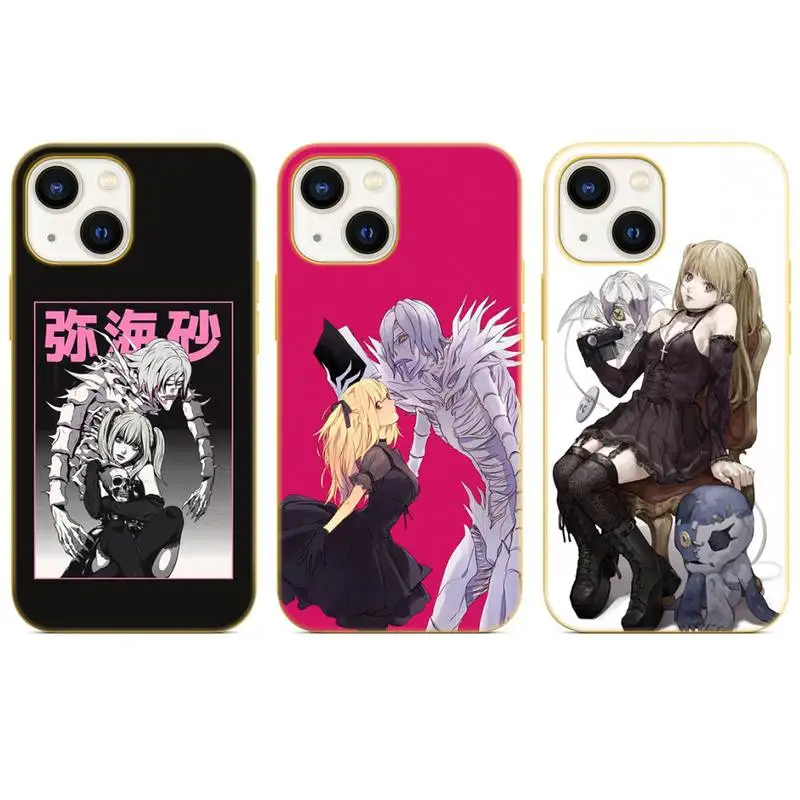 

Death Note Anime Cartoon Manga Phone Case Yellow Color For iPhone 13 12 11 X XR XS Mini Pro Max 6 7 8 Plus Cover Coque Funda