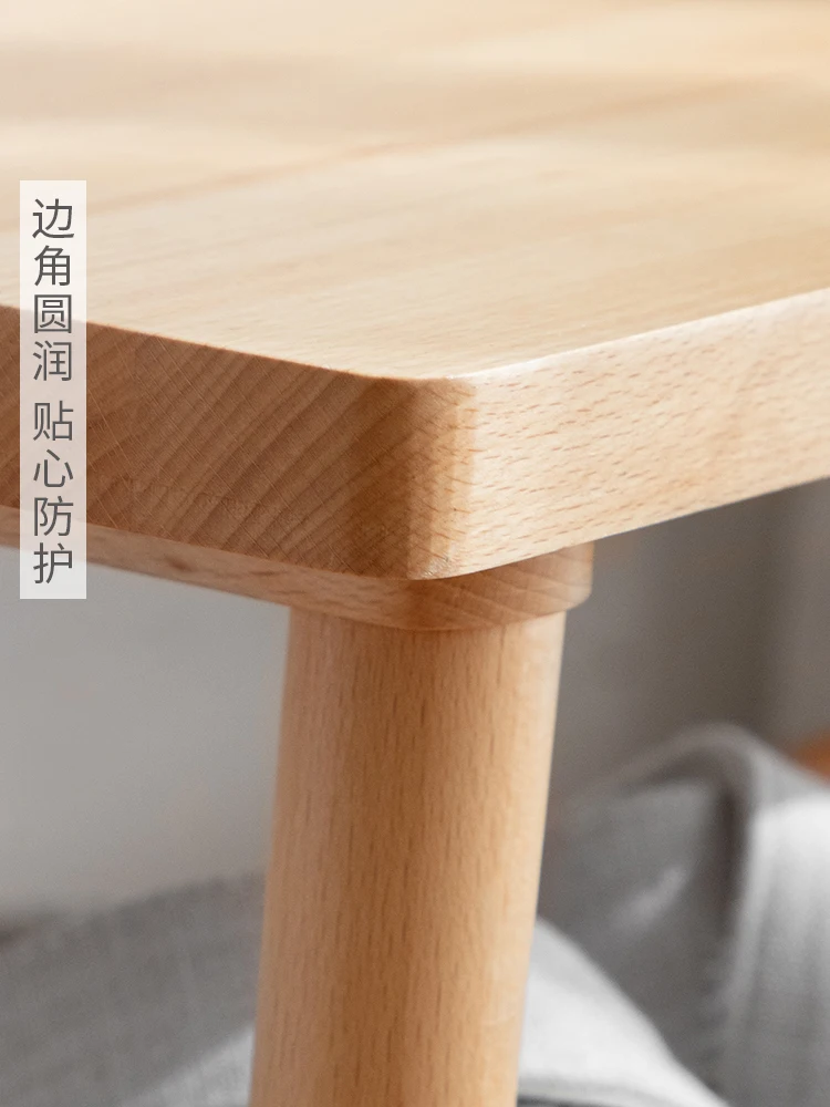 

High quality beech wood low stool entrance anti slip storage furniture household multi functional sgabello