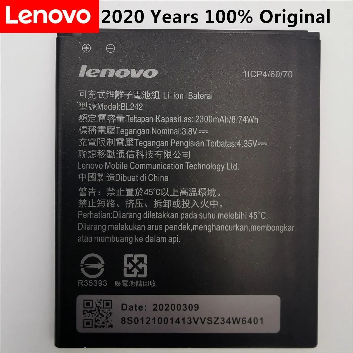 100% Оригинальный BL242 батарея для lenovo K3 K30 W T A6000 A3860 A3580 A3900 A6010 плюс мА/ч. аккумулятор