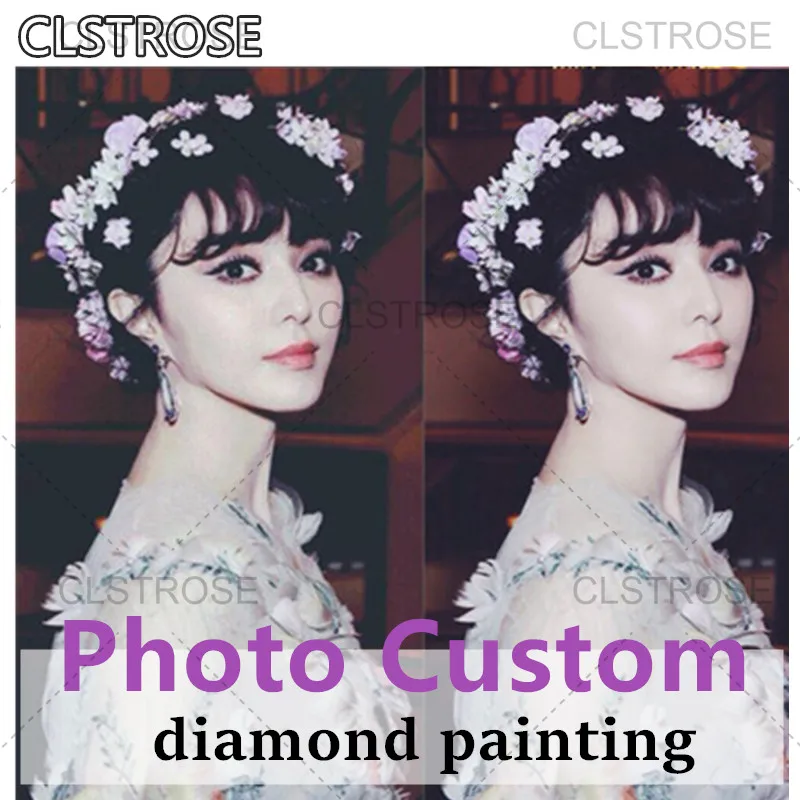 

CLSTROSE Photo Custom Diamond Painting Cross Stitch Full Square Round Picture of Rhinestone 5D Diy Diamond Mosaic Embroidery