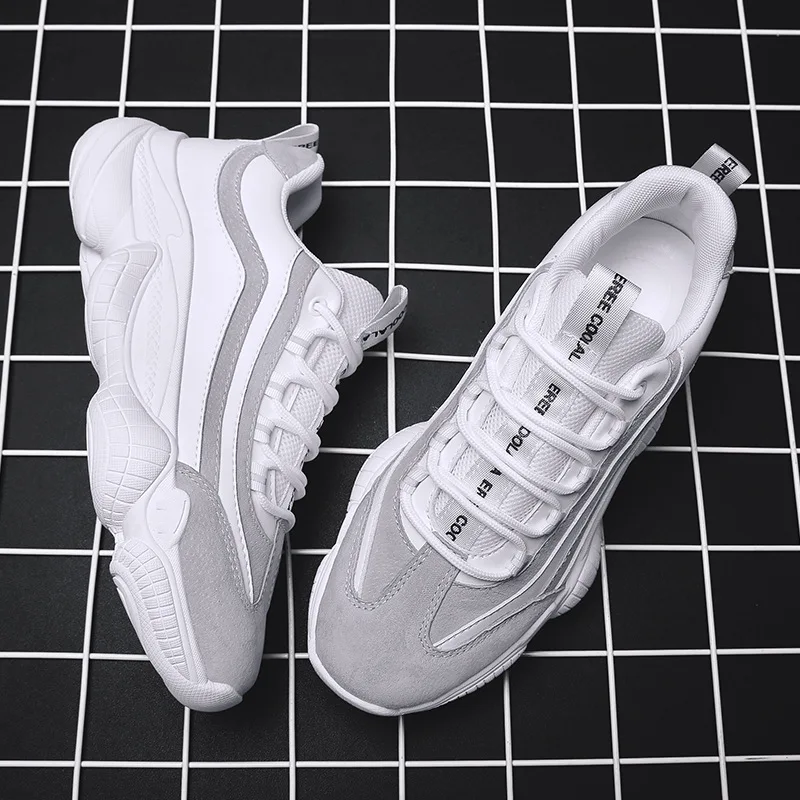 Кроссовки QWEDF мужские с вулканизированной подошвой дышащие сникерсы на танкетке