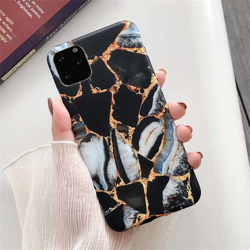 Lovebay цветной мраморный чехол для iPhone 11 Pro Max 7 8 6 6s Plus X XR XS Max 11 матовые телефонные чехлы мягкая IMD Силиконовая задняя крышка - Цвет: 8602