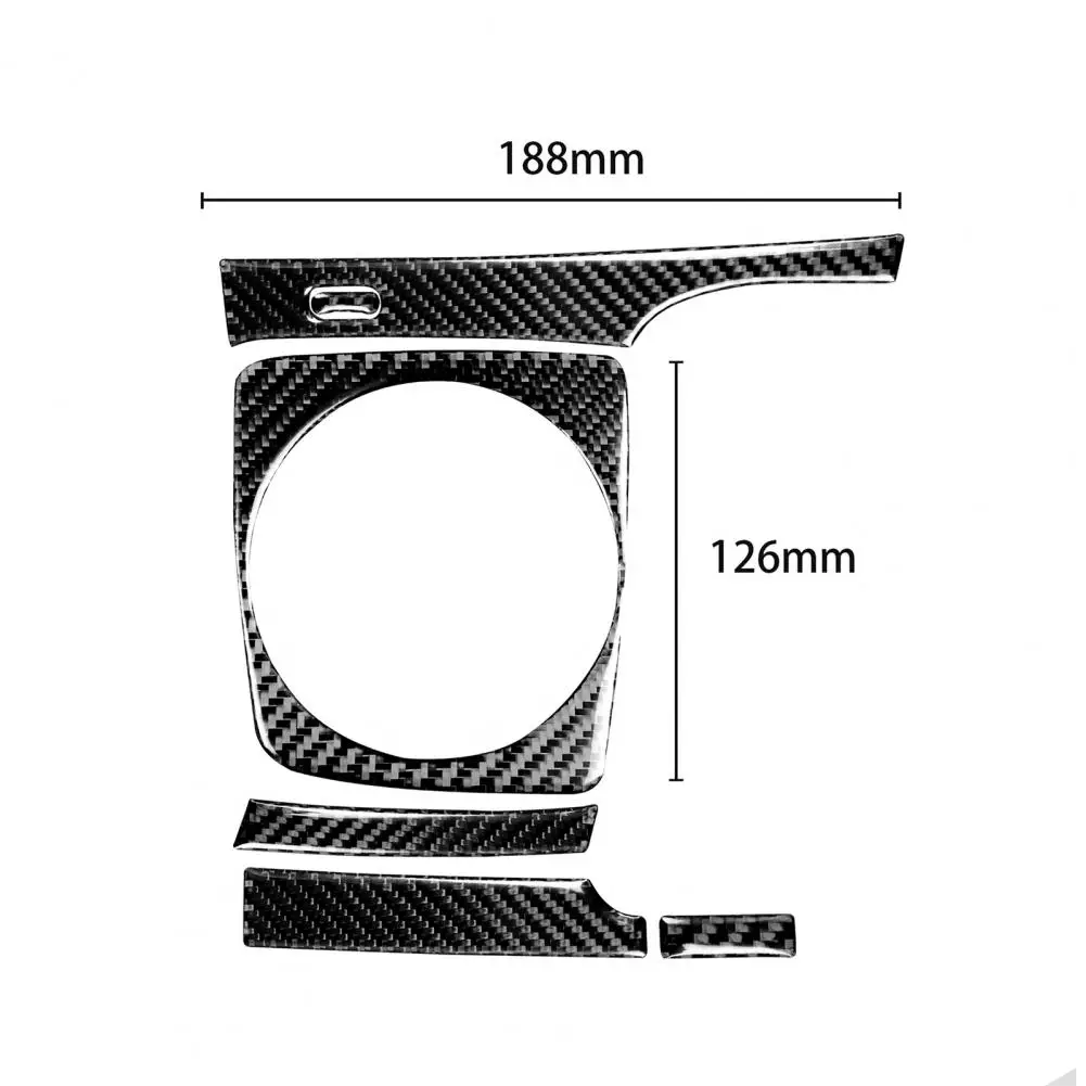 

1 Set Manual Gear Stick Stickers Strong Adhesion Wear-resistant Carbon Fiber Easy Install Car Interior Stickers Right Hand Drive