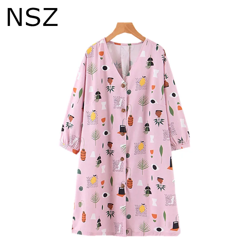 NSZ женские платья с розовым принтом больших размеров по колено платье v образным