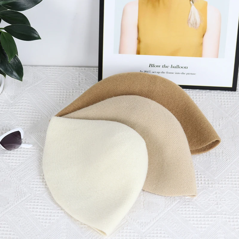 Новый стиль шерстяная вязаная Панама Дамская шапка уличная теплая защита ушей