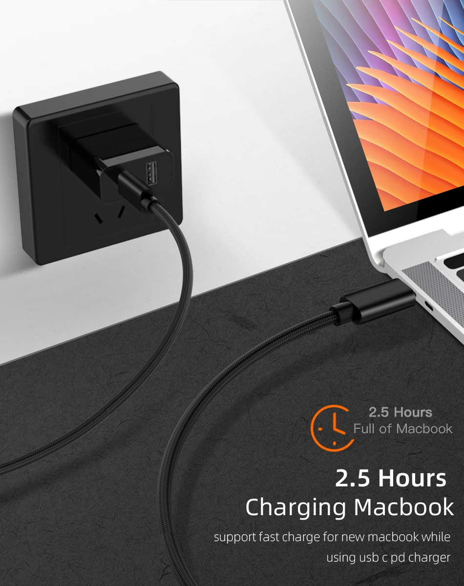Кабель 3 А типа C для быстрой зарядки и передачи данных, кабель для MacBook Pro iPad Pro samsung S9 S8 для мужчин и женщин PD, кабель USB C для быстрой зарядки