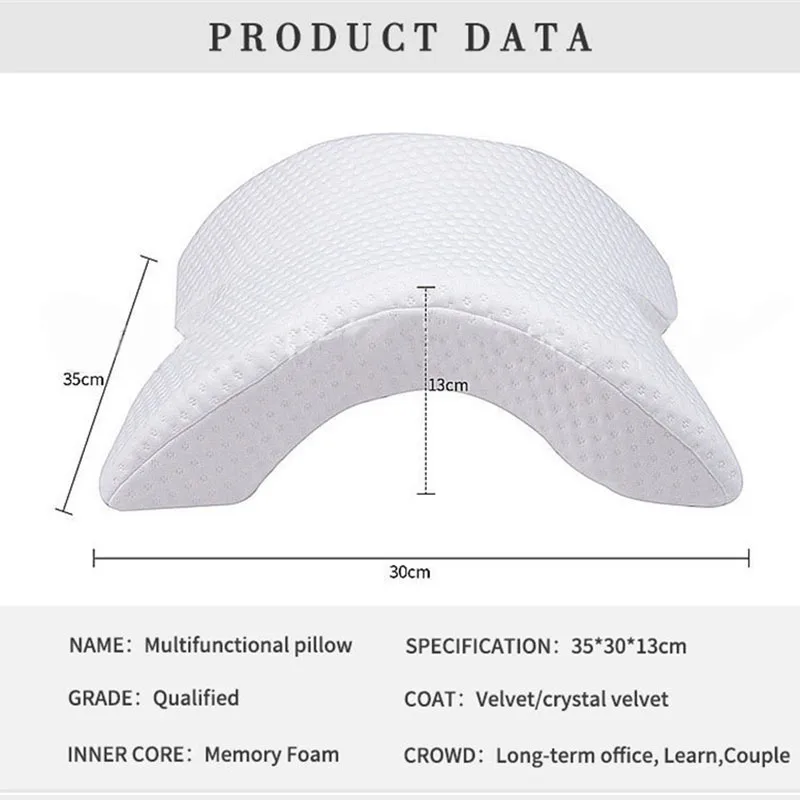 Изогнутая подушка для сна с эффектом памяти постельное белье подголовник