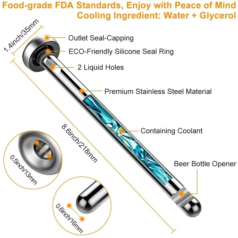 2 шт. пивные охладители для бутылок из нержавеющей стали | Дом и сад