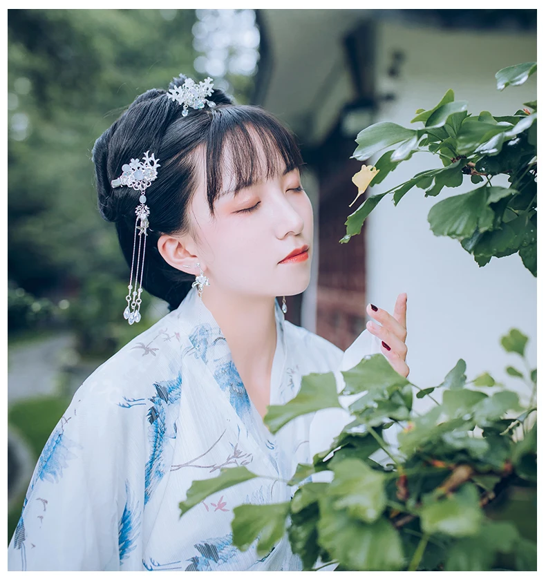 QIANAO набор hanfu китайская Винтажная заколка ручной работы с кисточками