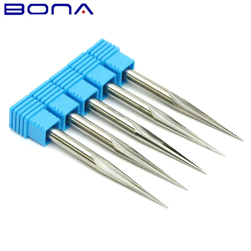 6*30*70L Tip-0.5mm V канавка резак с двумя канавками прямая карбидная бита инструменты