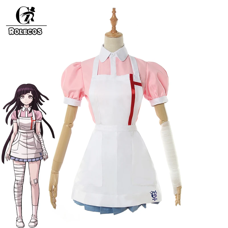 ROLECOS Mikan Tsumiki Косплей Костюм Супер данганронпа Микан косплей костюм платье