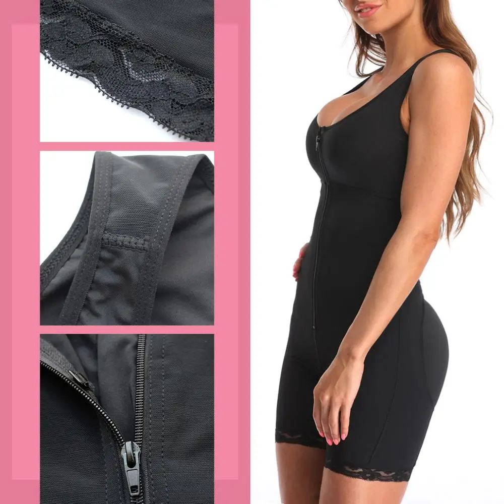 Черный Full Body Shaper штаны с резинкой на талии тренер пластика Управление бум Лифт