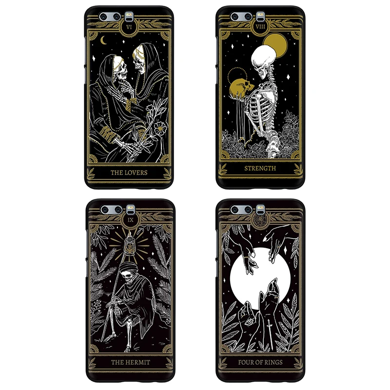 EWAU Death Tarot Silicone phone case for Huawei Honor 6A 7A Pro 7C 7X 8X 8 9 Note 10 Lite view 20 9X | Мобильные телефоны и