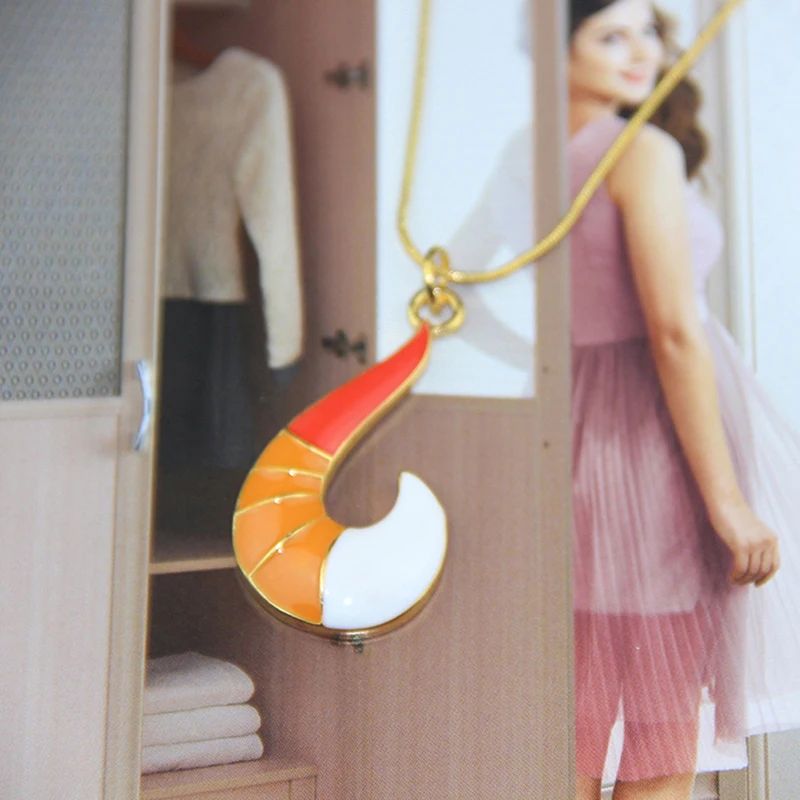 

Cute Girls Fox Pendant Necklace Gold Necklace Anime Trend Jewelry Party Pendant Enamel Necklace Ladies