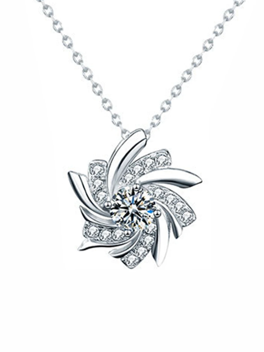 

2021s925 classic fashion sterling silver ladies moissanite necklace, luxury brand banquet gift