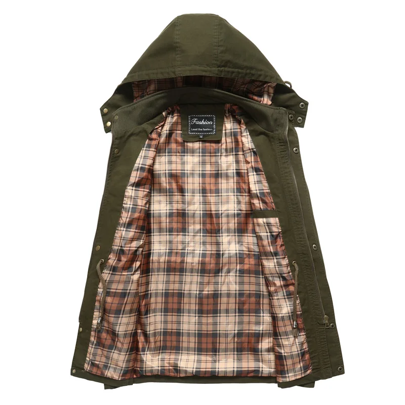 

Military Windbreaker Jacket Men Tactical Winter Autumn Style Fashion Male Hooded Coat Size M-5XL Army Green Black Khaki