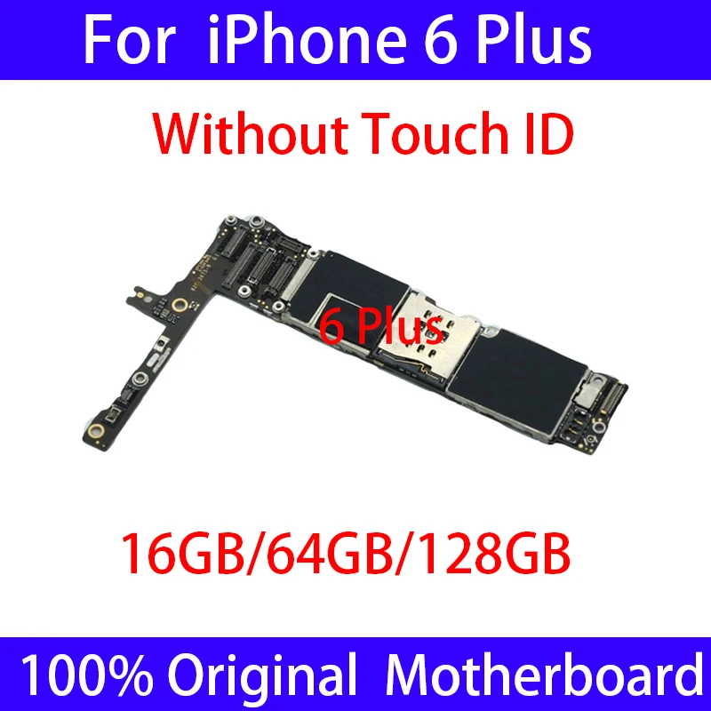 100%Original For iPhone 6 6p Factory Unlocked Motherboard iPhone6 Plus 6S logic board mainboard NO Touch ID cases | Мобильные