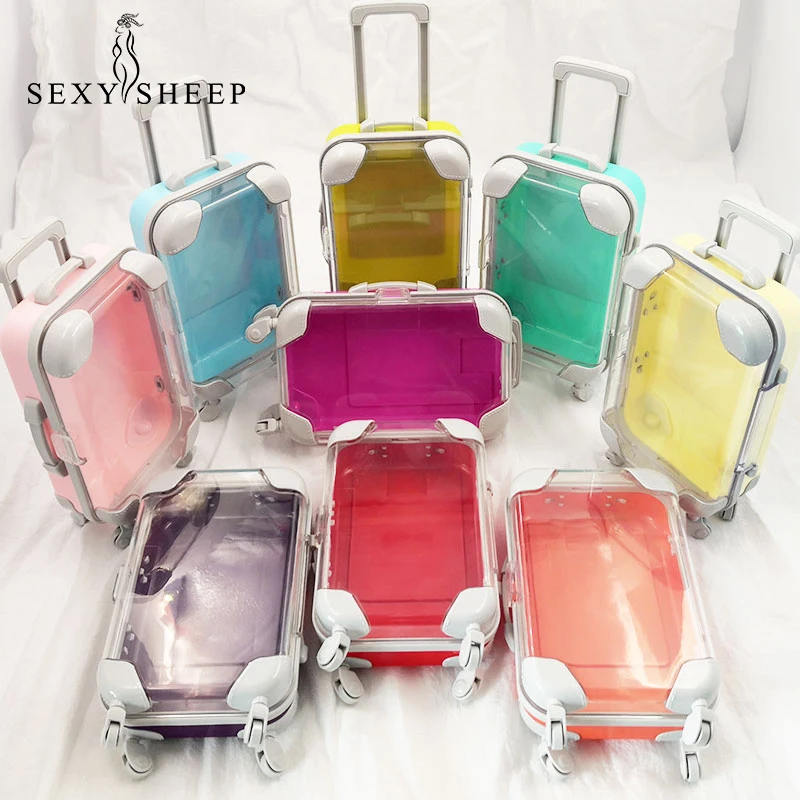 Упаковочная коробка для ресниц Sexysheep маленький чемодан Роскошный чехол розовый