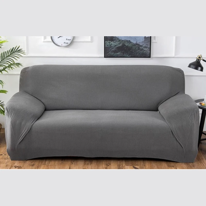

Solid Thicken Polar Fleece Sectional Couch Covers Single Seater 2/3/4 Seater Sofa Covers for Living Room L Shaped Sofa Cover