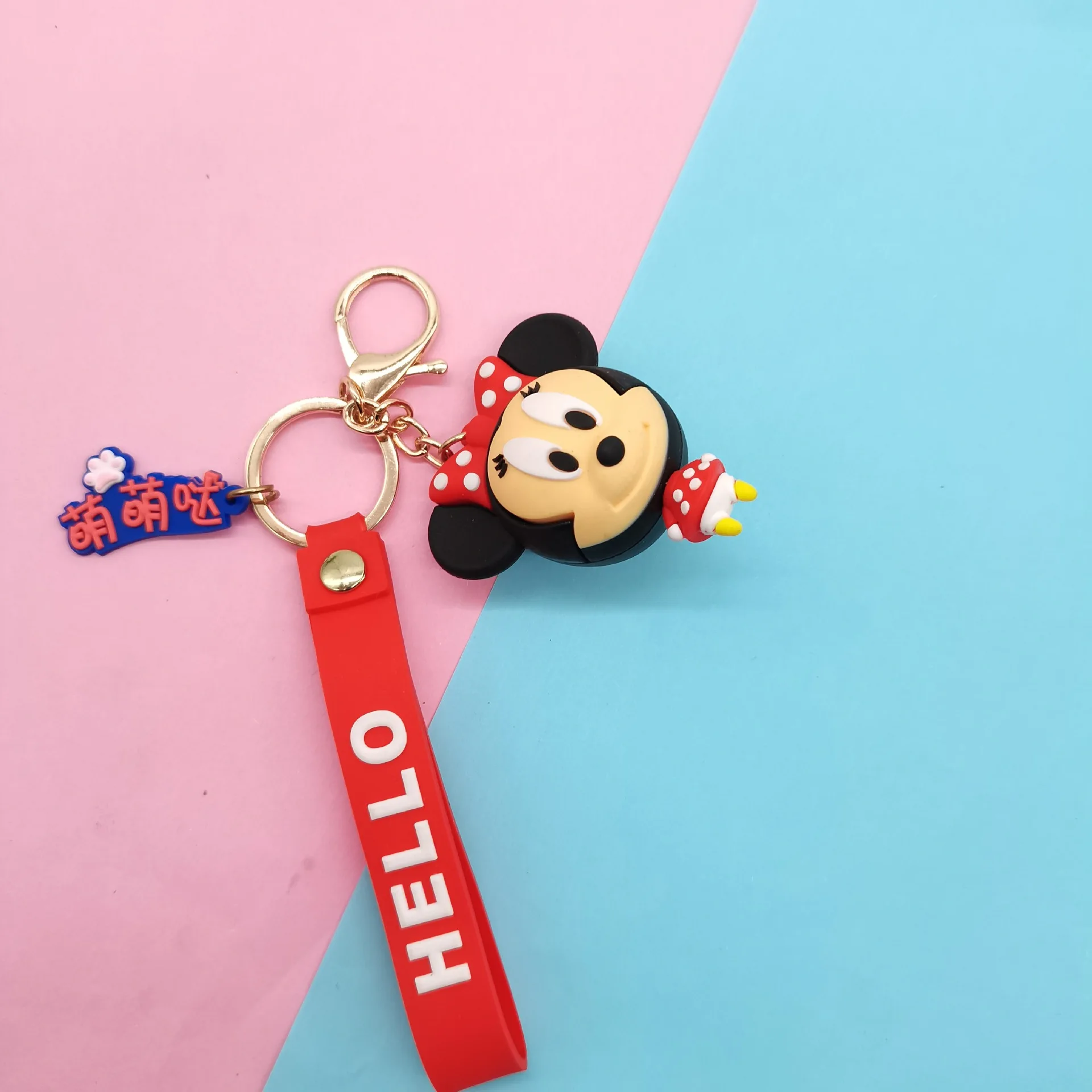 

Silicone Disney Cartoon Mickey Minnie Daisy Keychain Bag Pendant Crane Machine Jewelry Doll Toys