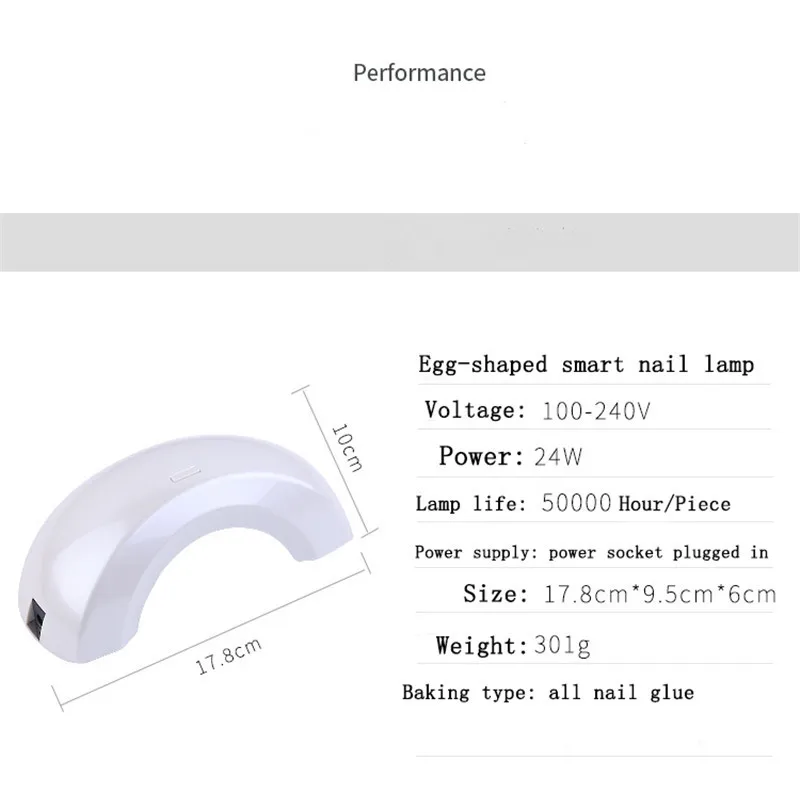 SUNX5 Mini 120W 15 Led уф лампа для ногтей-отверждение светолечение для маникюра таймер портативный маникюрный Маникюр 110-240V - Цвет: Egg-shaped
