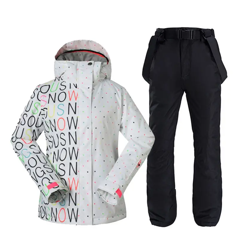 Белый женский зимний костюм спортивная одежда для улицы зимняя сноуборда