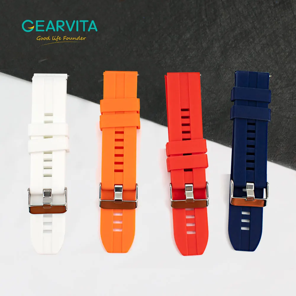 Ремешок силиконовый для смарт часов браслет из стали и кожи 22 мм аксессуары Huawei