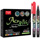 Акриловые маркеры для рисования кисточками для ткани, холста, искусства, скалы, рисования, изготовления карт, металла и керамики, стекла, творчества, проектов