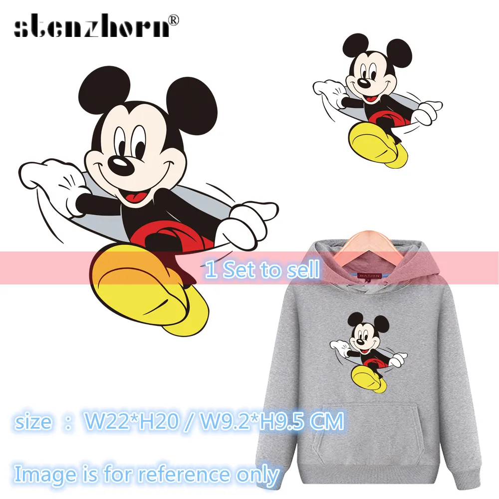 Set-03 Микки Минни мультфильм наклейки DIY теплопередачи термо клейкие Пластыри для одежды гладить на переводе для одежды - Цвет: Set-03