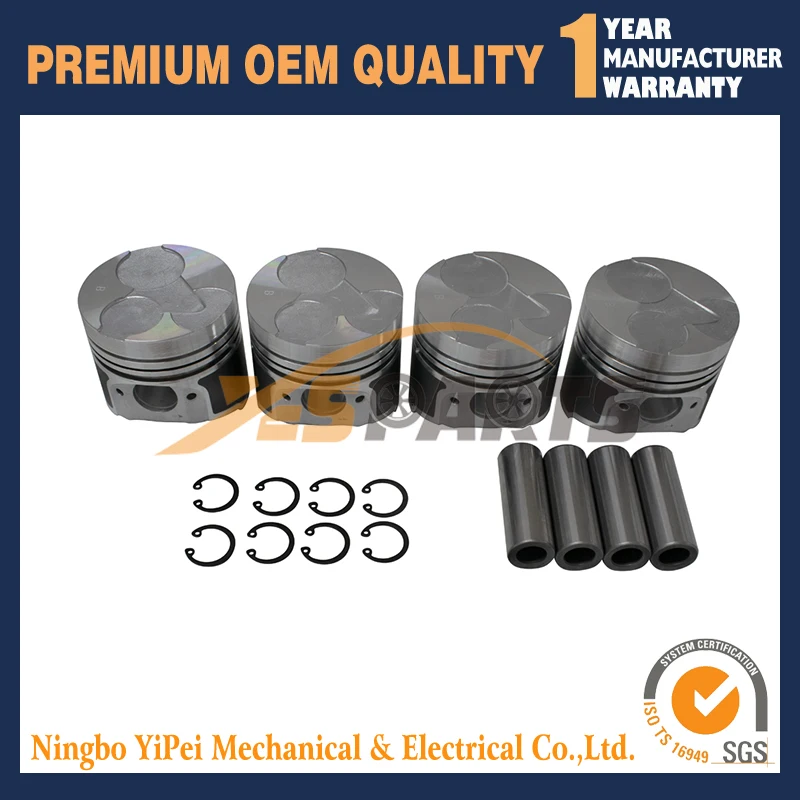 

4 комплекта поршневых комплектов STD для Kubota V1305