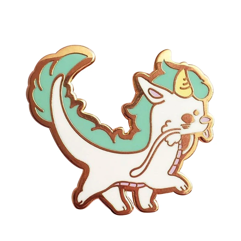 Жесткая эмалированная булавка Haku Dragon | Украшения и аксессуары