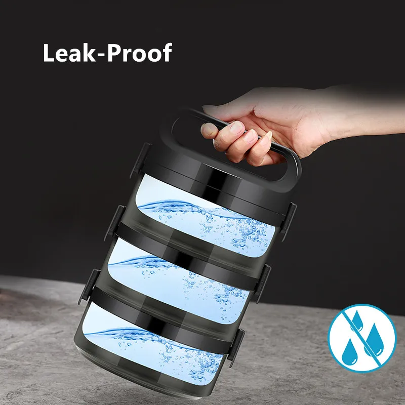 Портативный Ланч-бокс из нержавеющей стали 304 большая емкость многослойный