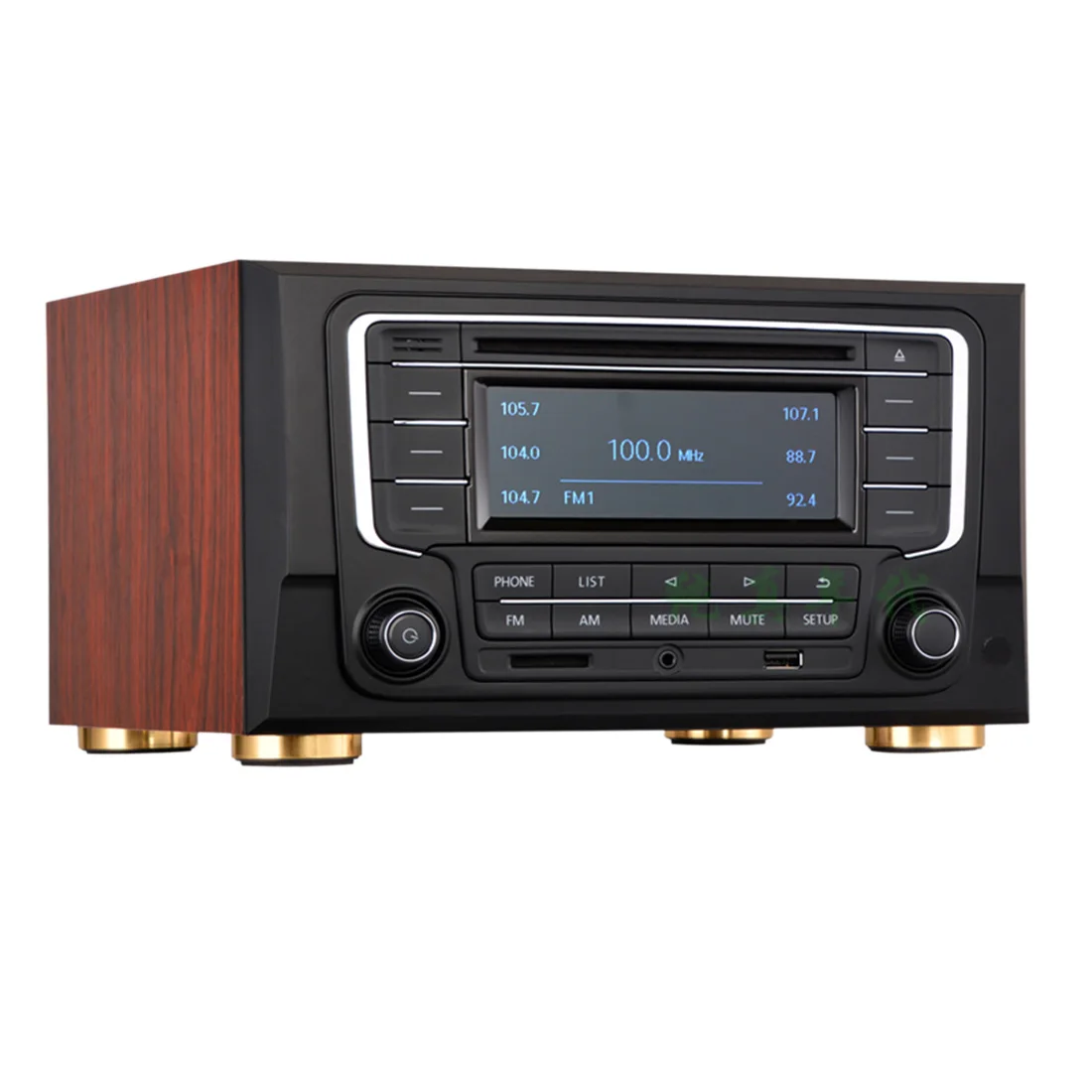 Деревянный Настольный Hi Fi Bluetooth динамик стереозвуковой компонент бумбокс аудио CD