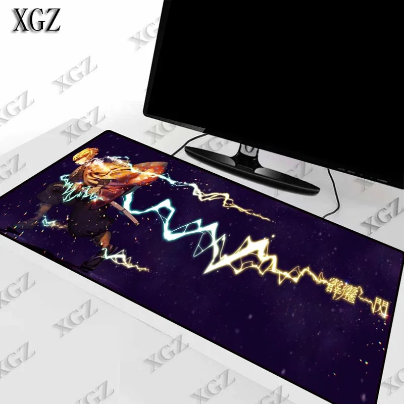 Большой игровой коврик для мыши XGZ Anime Demon Slayer Kimetsu No Yaiba компьютерный клавиатуры