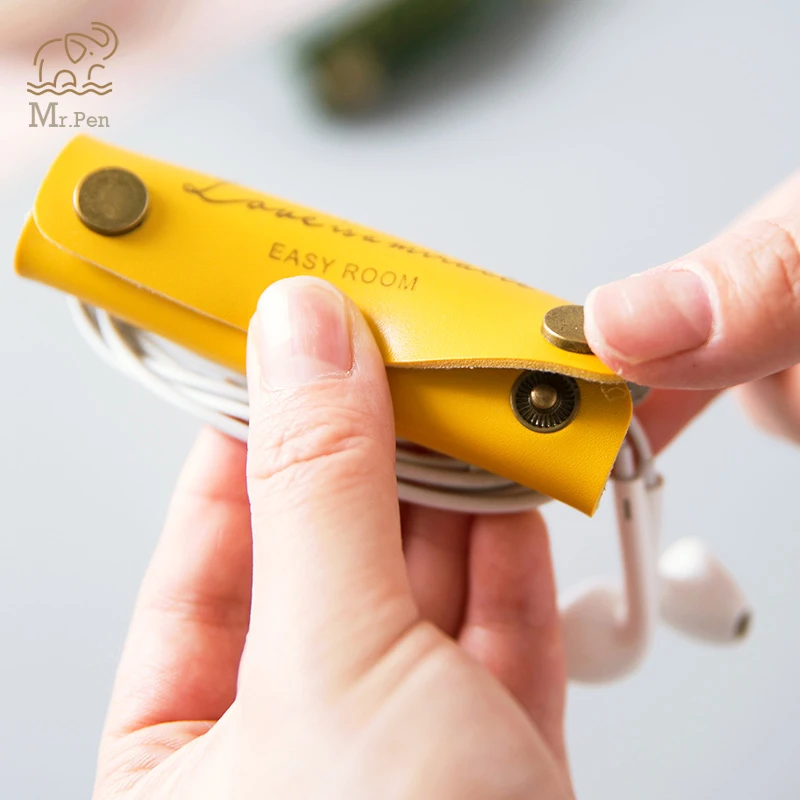 1 шт. Настольный держатель для телефонных кабелей кожаный зажим наушников