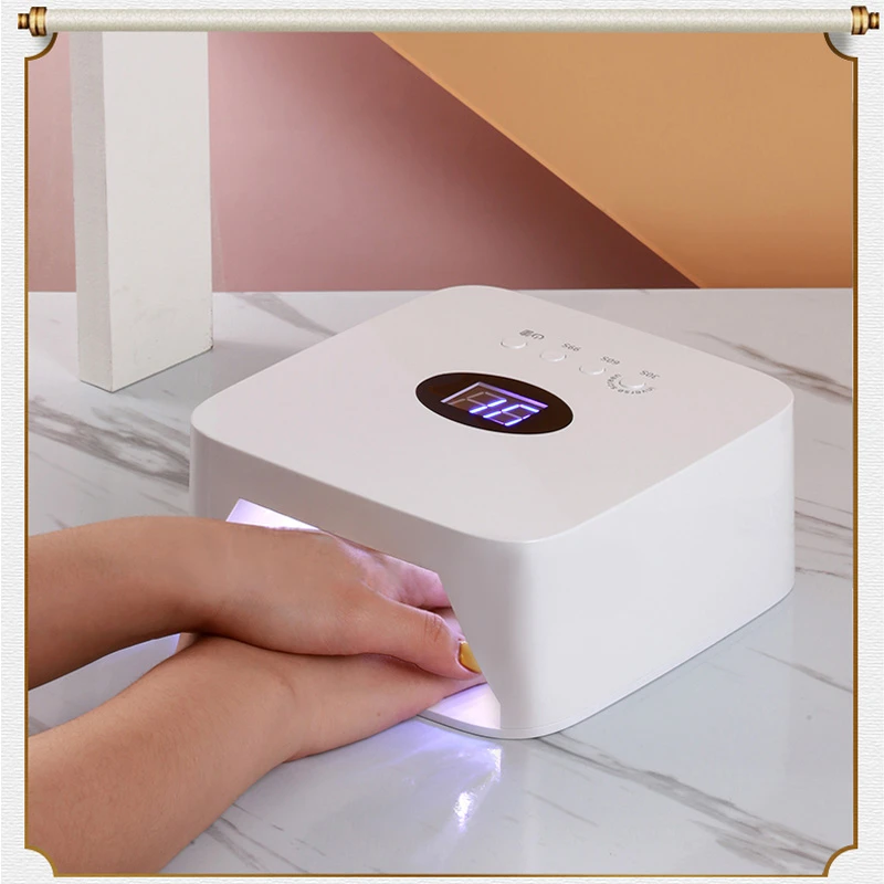 Светодиодная УФ лампа для ногтей перезаряжаемая с двумя USB портами зарядка
